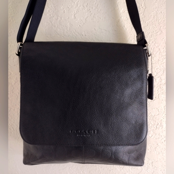 COACH SULLIVAN MESSENGER IN EMBOSSED SIGNATURE LEATHER F72110 - Picture 1 of 14